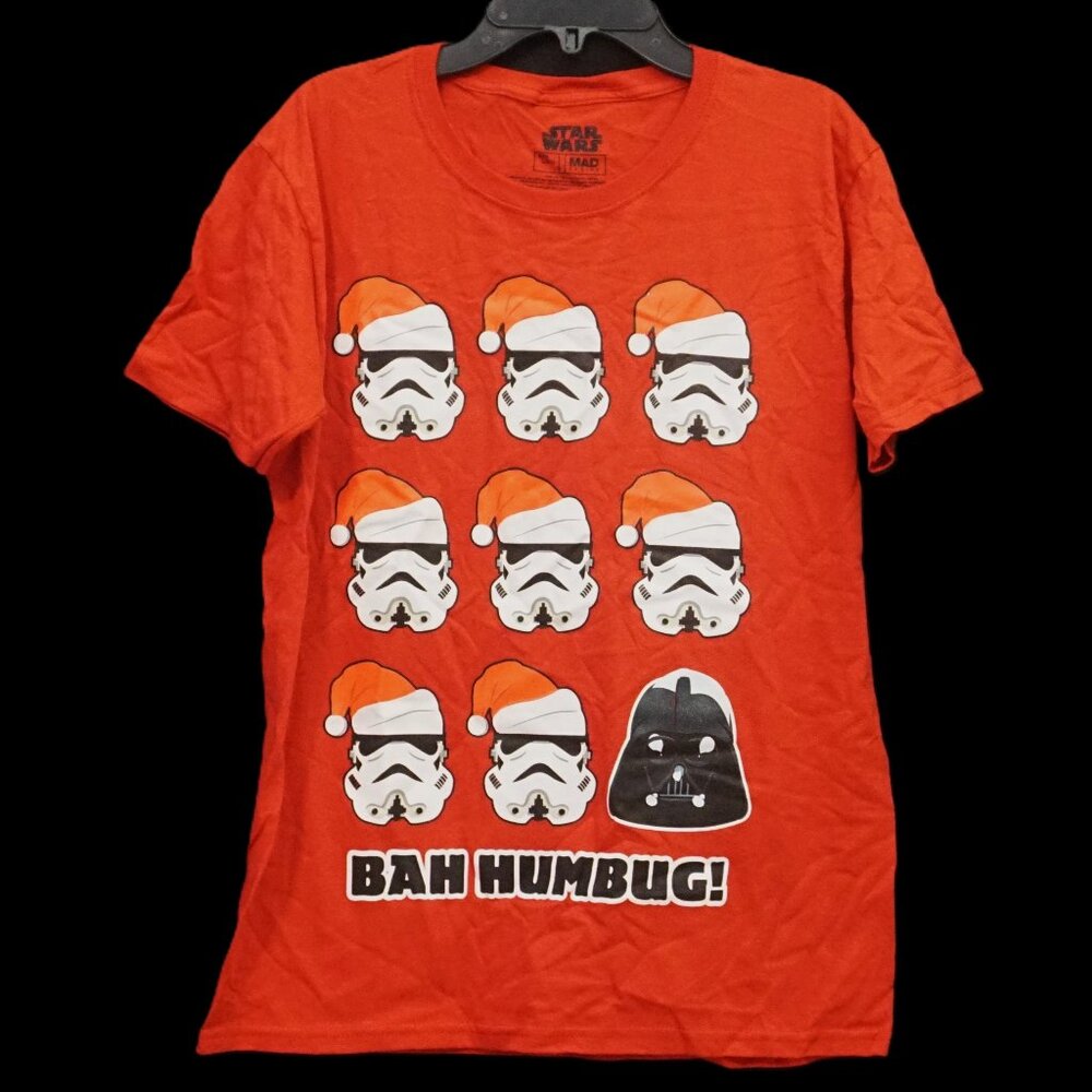 Star Wars Holiday Red Storm Trooper and Darth Vader T-Shirt Boy’s Large